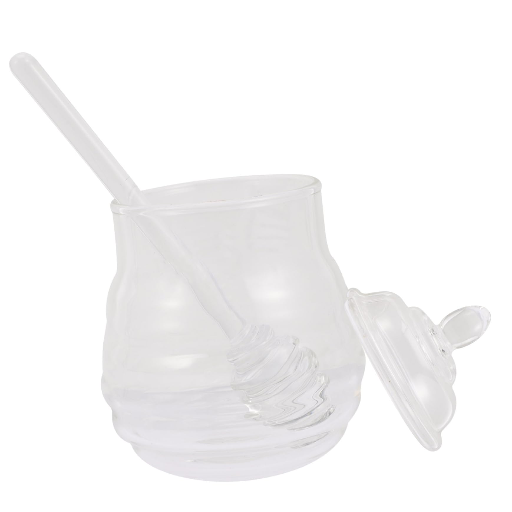 GRIRIW 1Set Clear Honey Container with Lid Elegant for Home Storage Versatile for Honey Jam Snacks and More Sturdy Design for Kitchen Organization