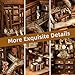 MiniCity Book Nook Kit, DIY DIY Miniature Dollhouse for Adults, Beyond Library 3D Wooden Puzzle Bookend Bookshelf Insert Decor with LED Light Gifts for Book Lovers(Beyond Library Max)