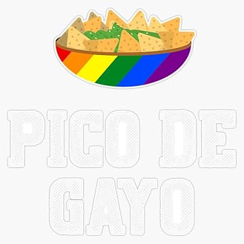 LGBT Pico De Gayo Gay Outfit Gay Pride Gay Rainbow Bumper Sticker Vinyl Decal 5"
