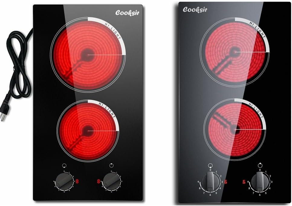 2 Burner Electric Cooktop Set of 2