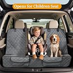 Waterproof Car Seat Cover for Dogs – Heavy Duty Nonslip Bench Seat Protector with Side Flaps, Scratchproof Soft Pet Backseat Cover for Cars, Trucks, SUVs, Universal