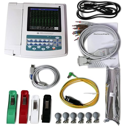 ECG EKG Monitor, Home Heart Health Monitor with Touch Screen, 12 Channel Digital Machine and PC Software for Vital Signs Monitoring and ECG Waveform Demonstration - Image 3
