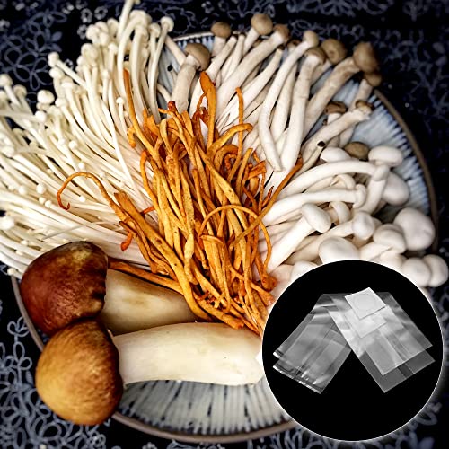 aleawol 50 Stück Dicker Pilzzucht Beutel 32 x 50 cm, Pilz Pflanzbeutel Optimal für Substrat, Mushroom Spawn Grow Bag mit 0,2 Mikrometer Filter, Tolles Geschenk für Pilz Gemüse Liebhaber