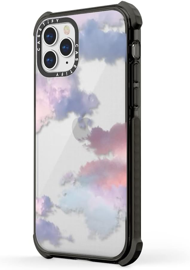 CASETiFY Ultra Impact Case for iPhone 12 Pro Max - Clouds - Clear Black - Image 2