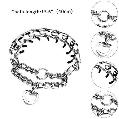 Dog Prong Collar,Choke Collar For Dogs Pinch Training Collar,Detachable Adjustable Choke Collar With Comfort Rubber Tips, Metal Adjustable Large Middle Dog Pet Pinch Collar #TOP2