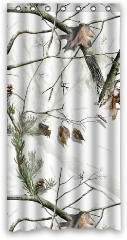 New Jessie Realtree Camo Custom 36" x 72" Shower Curtain 7 Holes to which Rings Attach Shower Curtain CR-YL1034
