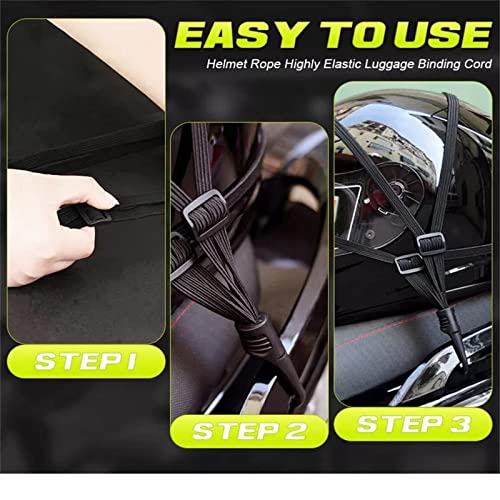 2 PcsUniversal Motorcycle Helmet Luggage Rope,Retractable Highly bungee Luggage Luggage Motorcycle B