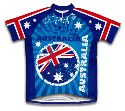 ScudoPro Australia Short Sleeve Cycling Jersey for Youth - Size XS Blue