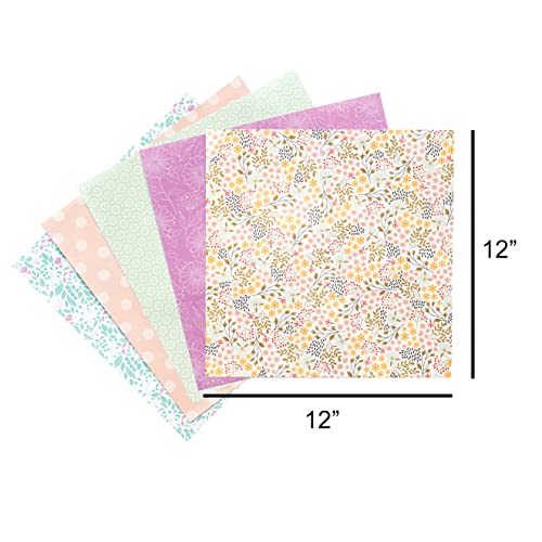 Cardstock 12X12 Scrapbook Paper Pad - 180 Sheets Lightweight Smooth Patterned Cardstock - Decorative Floral Craft Paper For Scrapbooking And Card Making - Happy Garden #TOP5