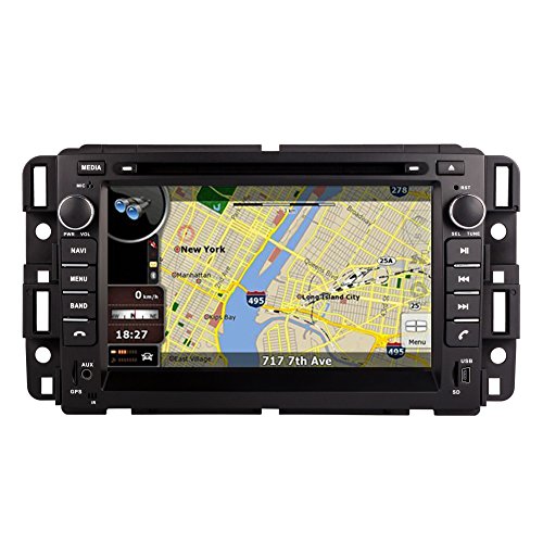 7 Inch Screen Car Gps Navigation For Gmc Yukon Tahoe Acadia Chevrolet 2007-2012 Stereo Dvd Player Video Radio Audio Bluetooth Steering Wheel Control Aux In+Free Rear View Camera+Free Gps Map Of Usa #TOP2
