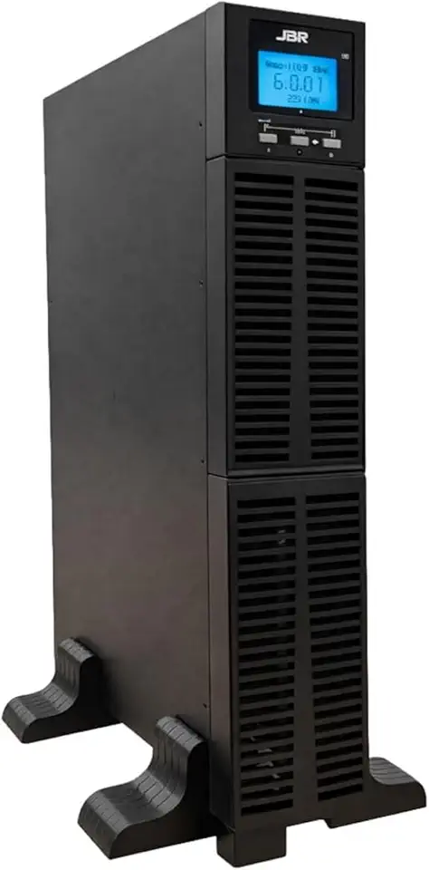 Nobreak Online 1kVA (1000VA) 220V Torre/Rack, Onda Senoidal Pura, Dupla Conversão Pro, 3 Tomadas NBR14136, Display LCD para CPD, CFTV e Servidores - Preto (1000VA / 900W)