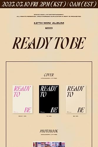 Miniatura 2 de TWICE READY TO BE 12 mini álbum 3 versiones CD+1p póster+1p póster plegable en el paquete+Photobook+1p postal+1p tarjeta fotográfica de mensaje+5p