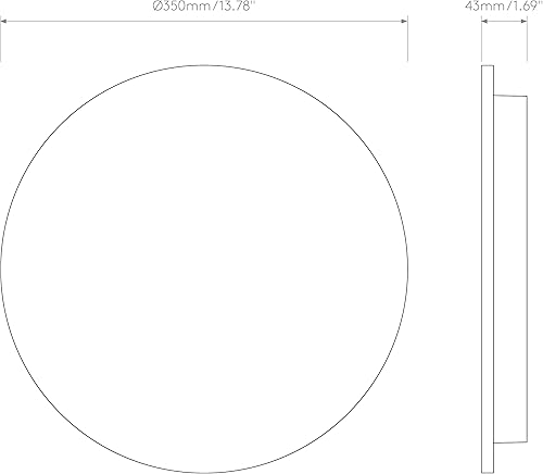 Miniatura 4 de Astro Eclipse - Lámpara de pared redonda de 350 LED de 0 a 10 V regulable para interiores (yeso pintable) - Clasificación de secado - Lámpara de