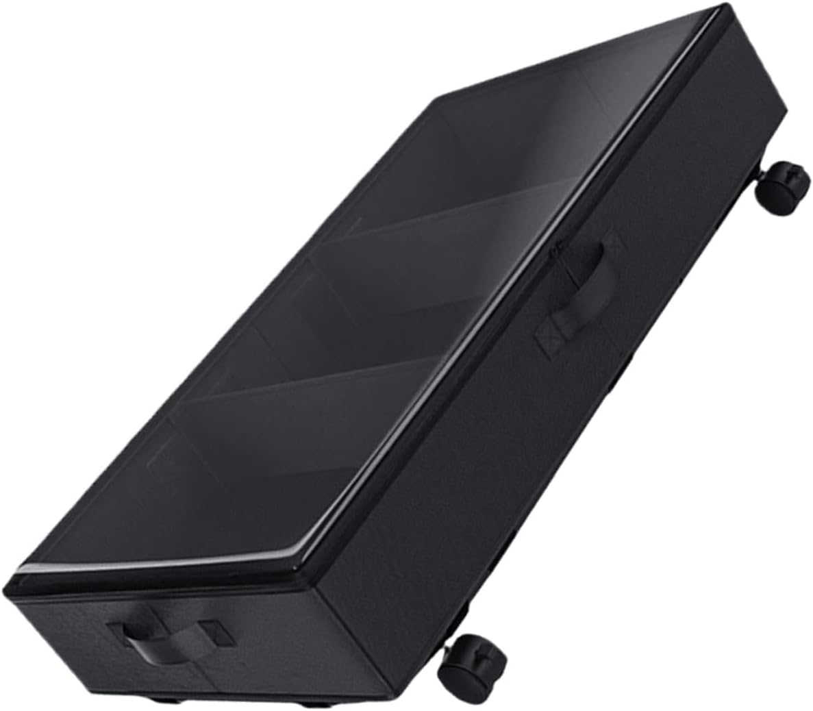 Bed Storage Box with Wheels Large Capacity Oxford Cloth Clothes Organizer 3-grid Quilt Storage Bin for Bedroom Dustproof Clothes