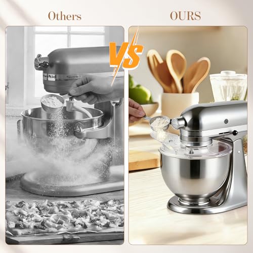 Pouring Shield for KitchenAid Tilt Head 4.5-5 Quart,Dishwasher Safe Splash Guard for Stand Mixer Food Grade Removable Pouring Chute for Kitchenaid Mixer Accessories Steel/Glass/Ceramic Bowls by CONAMEI - Used condition - Image 4