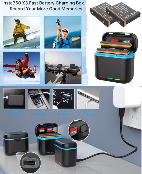 Amazon.co.jp: Insta360 X3 対応 バッテリー 充電器+1800mAh