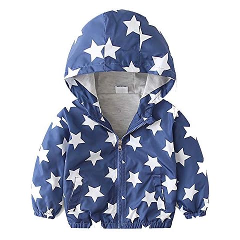 Surwin Boys Windproof Jacket with Hood Cover