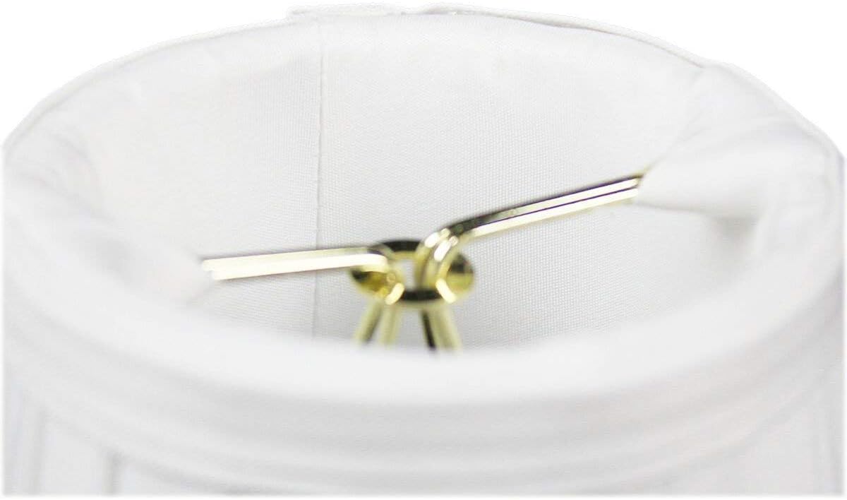 Up To 40% OFF Upgradelights Set of Six White Silk Pleated 4 Inch Clip On Chandelier Lampshade 3x4x4