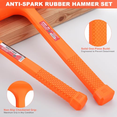 Image of MAXPOWER 5 LB & 2 LB Dead Blow Hammer Set, Spark and Rebound Resistant