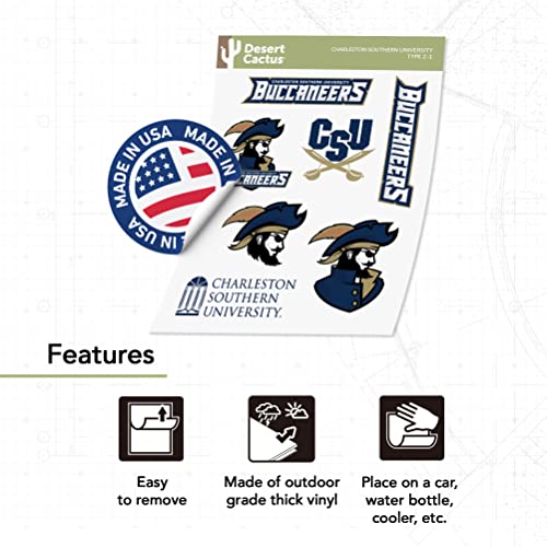 Sticker vinyle Charleston Southern University pour bouteille d'eau