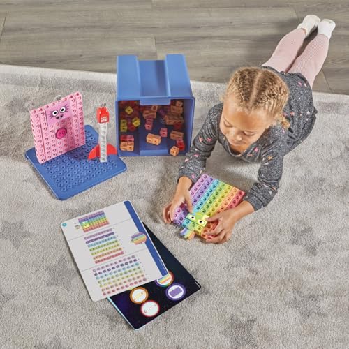 Learning Resources MathLink Cubes Numberblocks „Heroes with Zeroes“ Aktivitätsset, 616 Teile, ab 3 Jahren – Stellenwert & 10er-Reihe