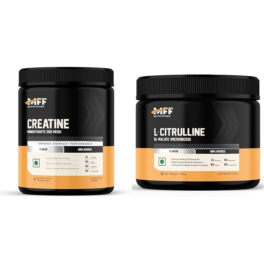 MyFitFuel Micronized Creatine Monohydrate (200 Mesh - Easily Absorbed by Body) | 200 gm, (Natural) | MyFitFuel L Citrulline Malate Powder 2000mg | Boosts Nitric Oxide, Delay Fatigue, Pre Workout Supp-image-18