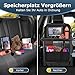 Oneyus Auto Organizer, 2 Stück Autositz Organizer Große Rückenlehnenschutz Auto Kinder Multifunktional Wasserdicht Rücksitz Organizer mit Klapptisch,Tablet Tasche und Viele Taschen-Schwarz