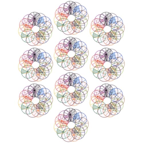 Círculos de fracciones de plástico: 10 juegos de material didáctico para matemáticas