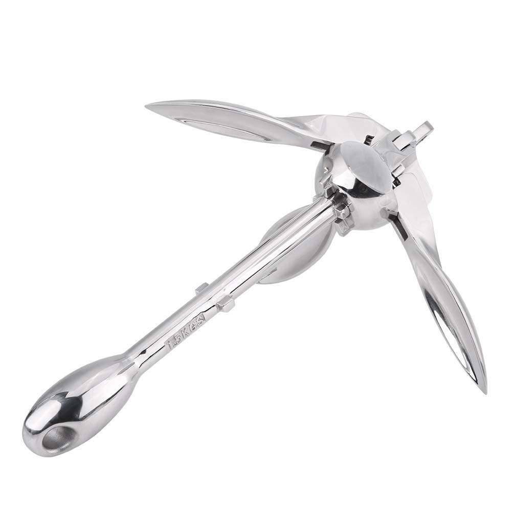 Attrezzatura Di Ormeggio Di Ancora Di Grappo Pieghevole Della Barca In Acciaio Inox di 1.5KG per Yacht Marino