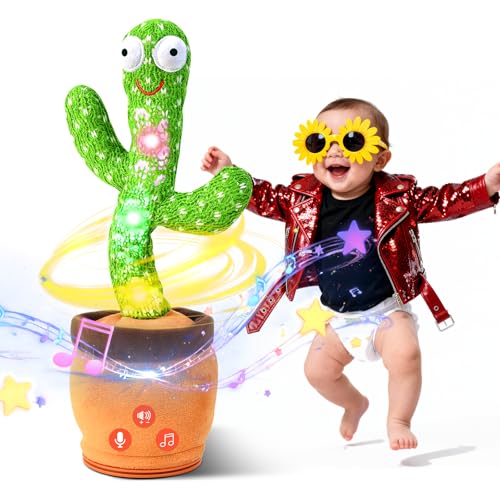 TWORIVER Dancing Talking Cactus Baby Toy