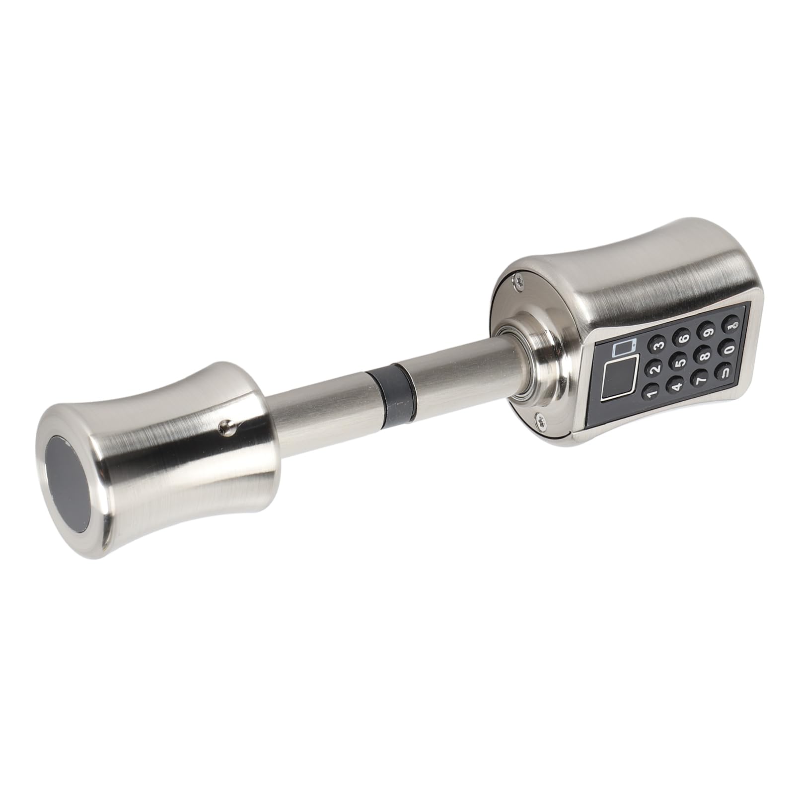 Pongnas Cerradura de Teclado Inteligente Biométrica con Huella Dactilar, Aleación de Aluminio, Fácil Reemplazo, Registro de Desbloqueo de Contraseña Antipío para Puertas de Madera y