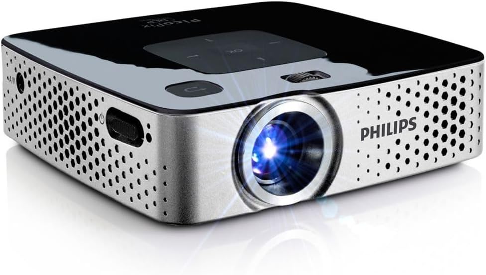 Philips PPX3417 Pocket Smart Projector, 170 Lumens, LED, 480p, HDMI, Wireless, 120 Inches Display,9,6 Oz