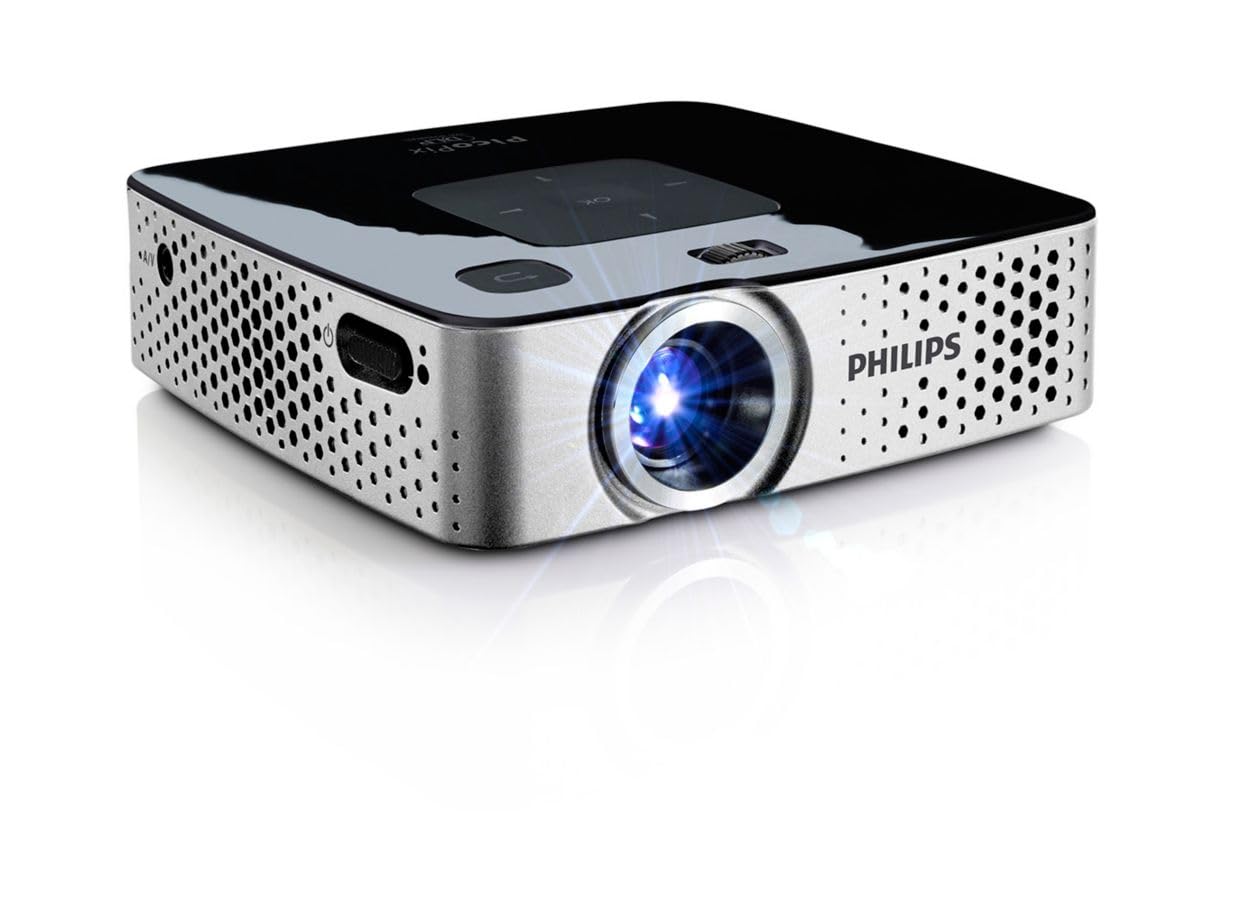 Philips PPX3417 Pocket Smart Projector, 170 Lumens, LED, 480p, HDMI, Wireless, 120 Inches Display,9,6 Oz