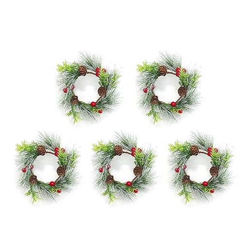 Couronnes lumineuses de Noël lot de 5 de qualité supérieure pour grand espace - 2