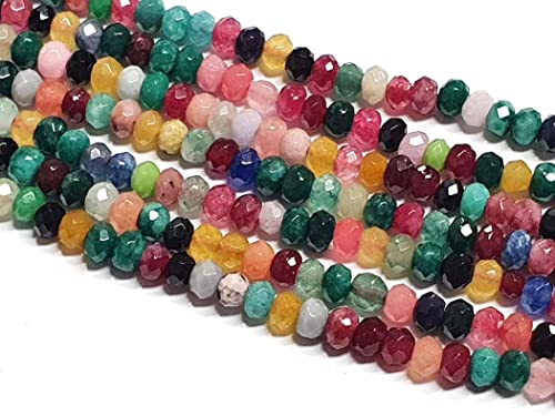 Perlas de piedras preciosas, ágata, 4 mm, 30 unidades, facetadas, redondas, semipreciosas, piedras preciosas, pequeñas perlas (mixtas)