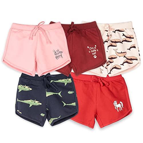 Image of Real Basics Premium Multicolour Cotton Shorts for Girls (Pack of 5)