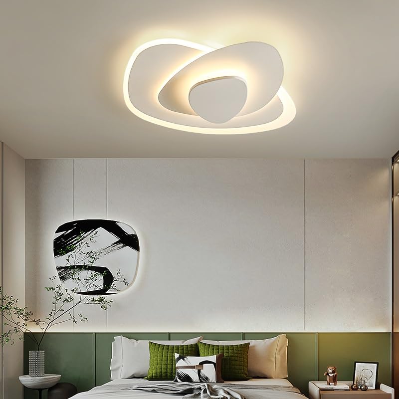 Plafonnier LED dimmable au design géométrique triangle pour chambre - 6