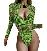 Ella Lust Rave Bodysuit & Crop Top - Neon Mesh Festival Outfit