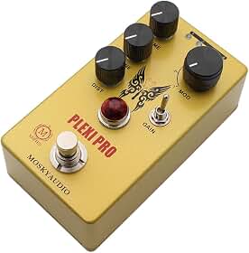 Pedal de distorção Plexi Overdrive de alto ganho para rock clássico e metal True Bypass seletor de 4 modos Plexi Sound vintage com interruptor de ganho tom e controle de volume
