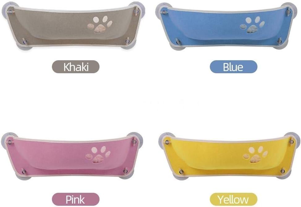 Big Big Shot Cat Pet Window Bed Cat Window Perch Cat Hammock Window Seat Cat Bed for Cats (Khaki)