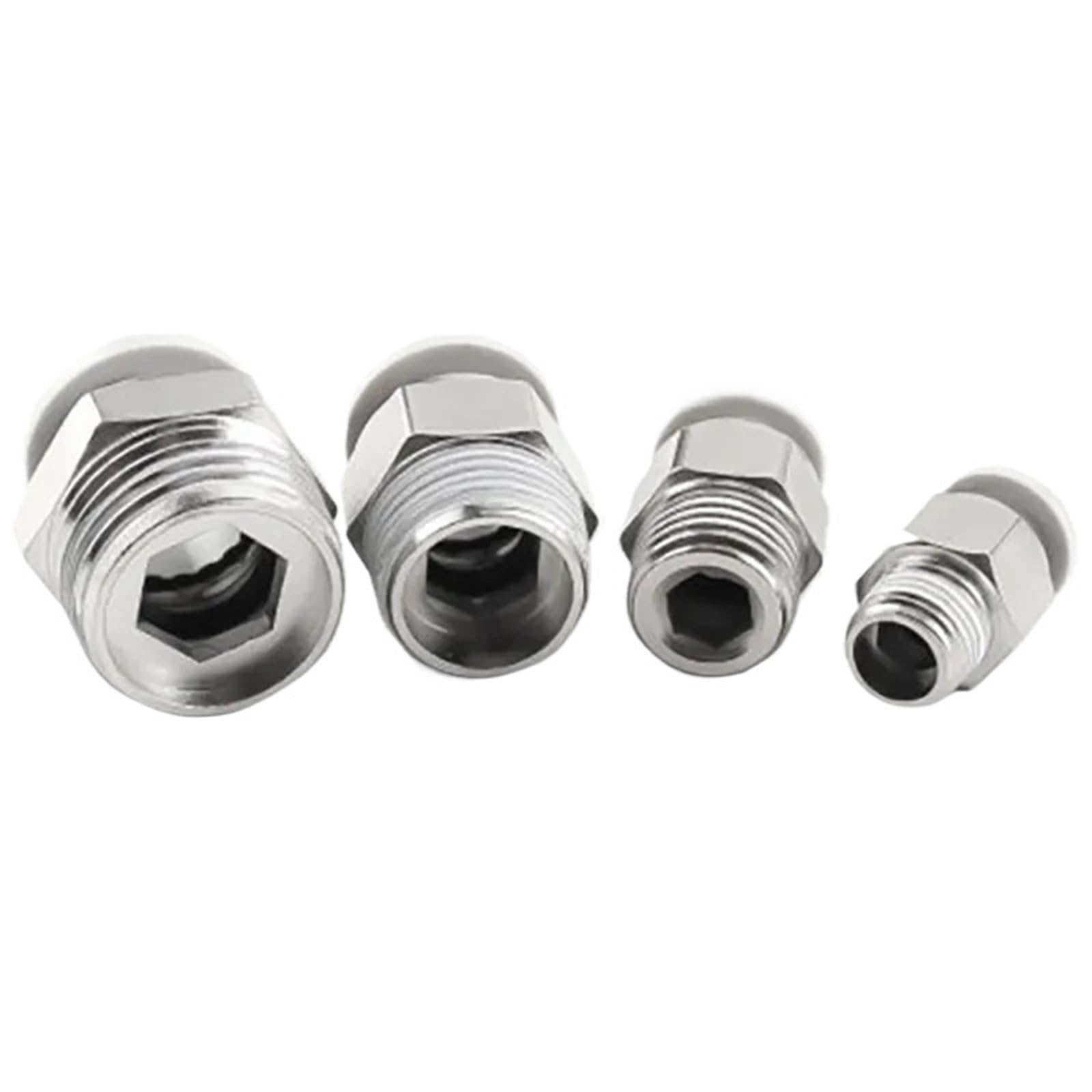 10 raccordi dritti rapidi per tubi PC4-01/PC4-02/PC6-02/PC8-01, raccordi pneumatici (PC4-02-bianco)