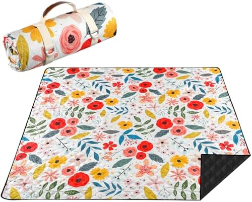 Beach Picnic Blanket Waterproof Sandproof Outdoor Blanket 80''x80...