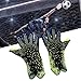 SPYMINNPOO Goalkeeper Gloves, Comfortable Soccer Gloves, Shock Absorption and Breathable, Finger Protection, Fashionable Fluorescent (6)