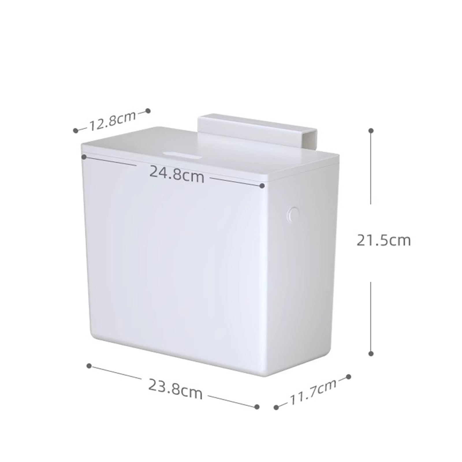 Cestino for rifiuti da bagno da 6 litri montato a parete con coperchio Cestino for rifiuti da appendere alla cucina Cestino for rifiuti in plastica