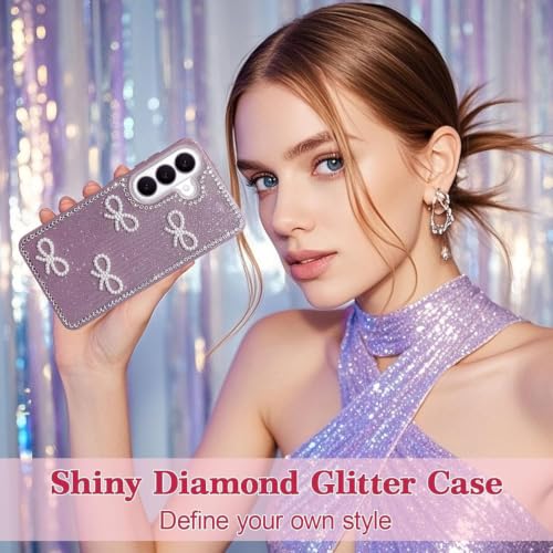 Image of DIZORO for Samsung A37 Case,Cute Bow Tie Aesthetic Phone Case,Trendy Slim Hard IMD Shockproof Protective Bumper Designer Phone Back Cover for Women Girls - Wine