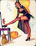 Cartel de metal retro para pared con texto en inglés 'Pin Up' para Halloween, decoración de bar, pub, 20,3 x 30,5 cm