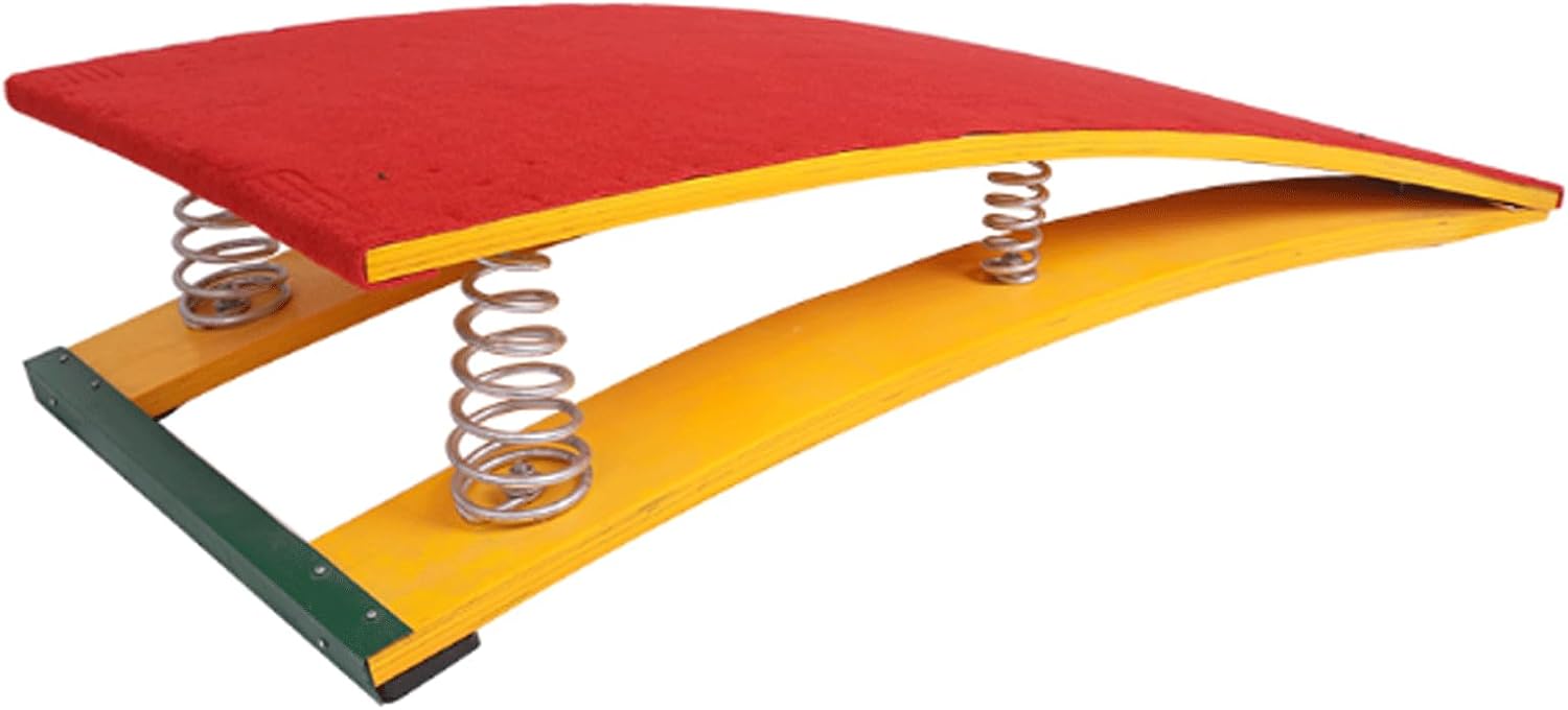 跳び板 体操用具 トレーニング用跳び板 4つのバネ付き 跳馬 体操用跳び板 宙返り パワーボード 弾性ボード，赤