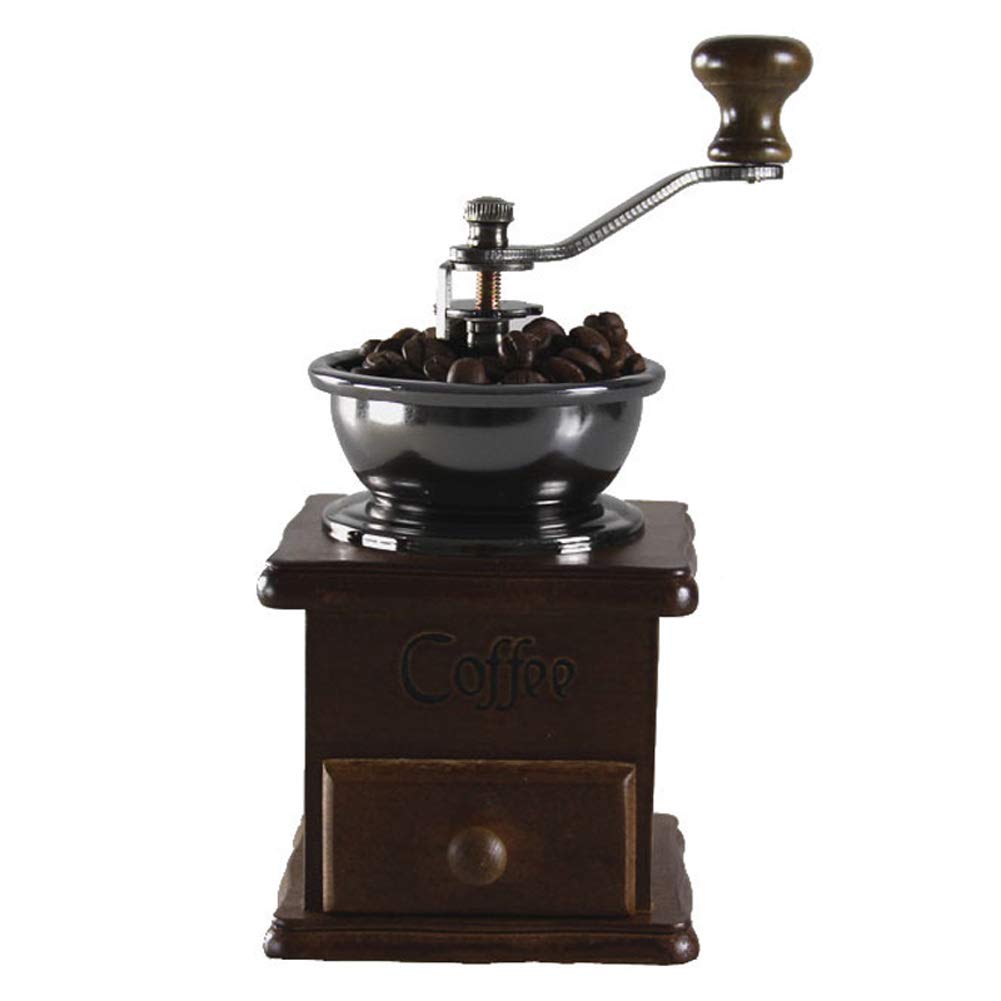Moulin à café rétro bois massif noble broyeur de cuisine