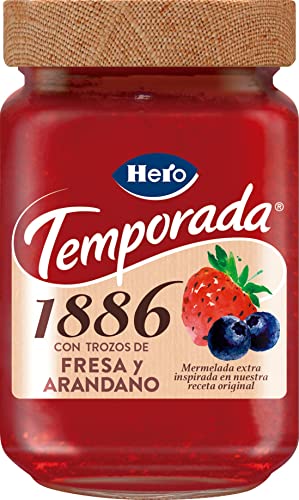 Hero Mermelada de Temporada 1886 con Trozos de Fresa y Arándanos 290gr