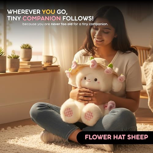 Image of Flufies Plush Soft Toys for New Born Baby and Baby Boy - Soft and Easy Wash Plush - Huggable Plush Toys for Girls and Boys - Soft Toy for Home Decor (25 CM Bouquet Sheep)